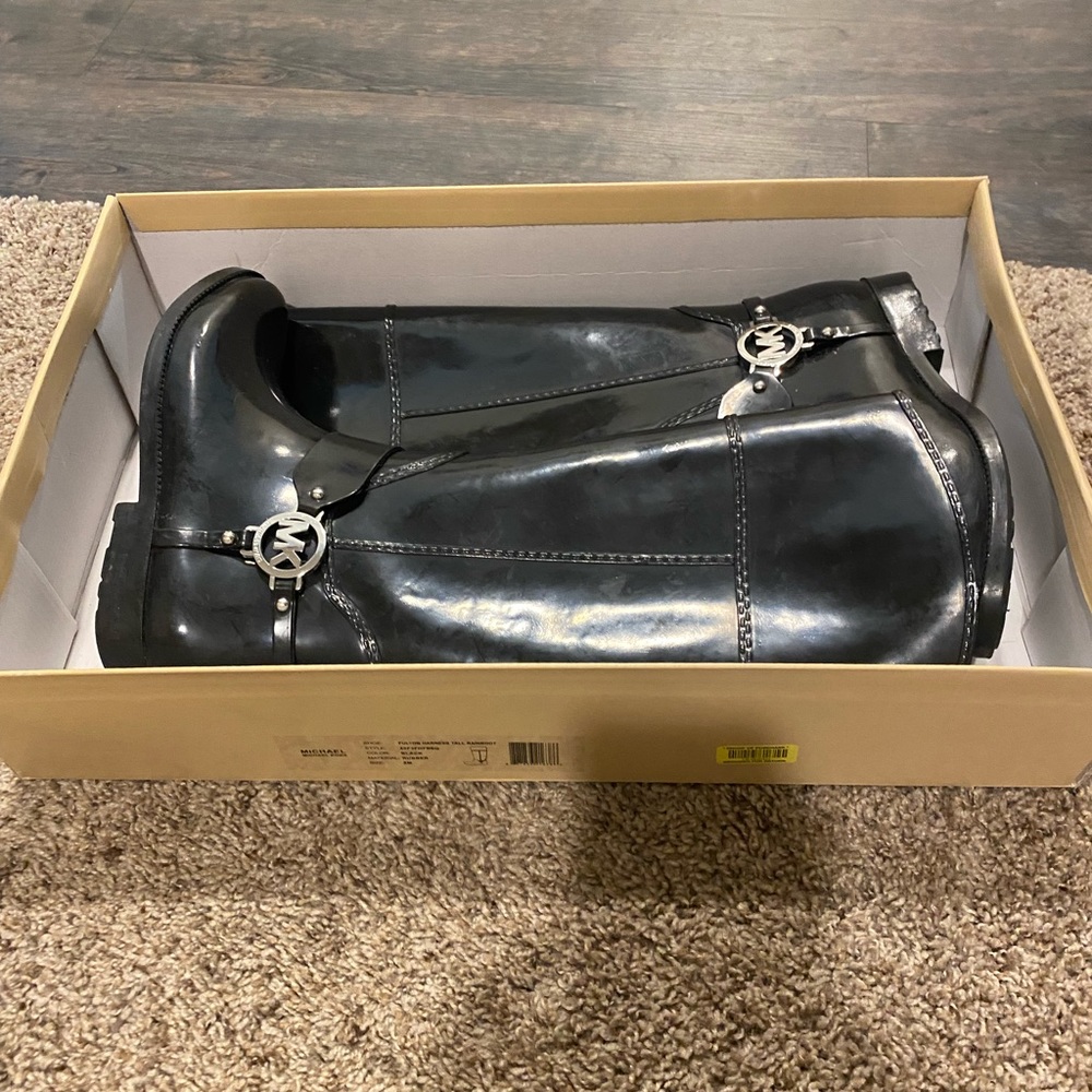 Michael Kors Black Rainboots